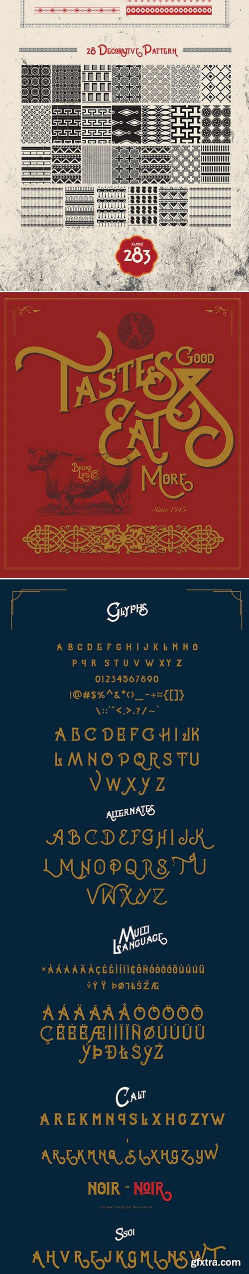 CM - Celestial Fonts & Vintage Pattern 409909 CM - Celestial Fonts & Vintage Pattern 409909