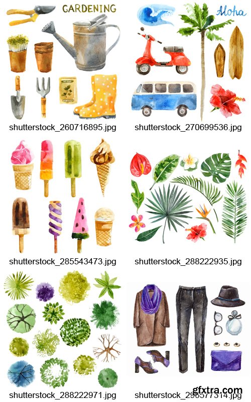 Amazing SS - Watercolor Design Elements 3, 25xEPS