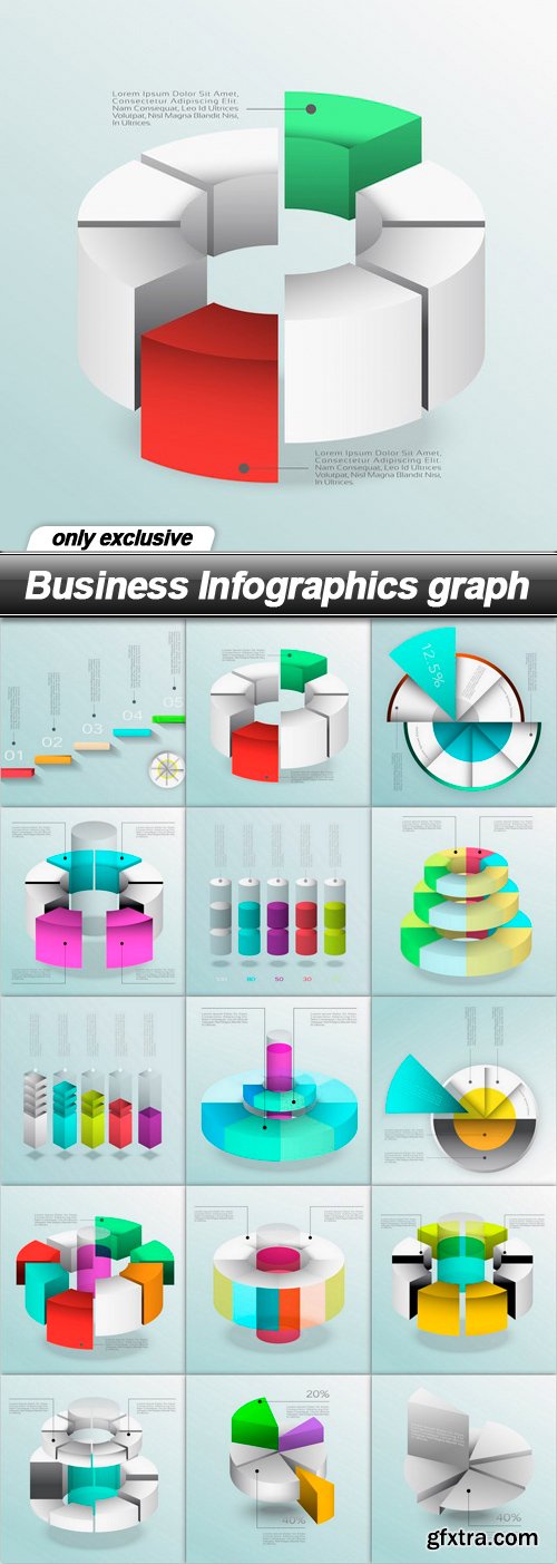 Business Infographics graph - 15 EPS