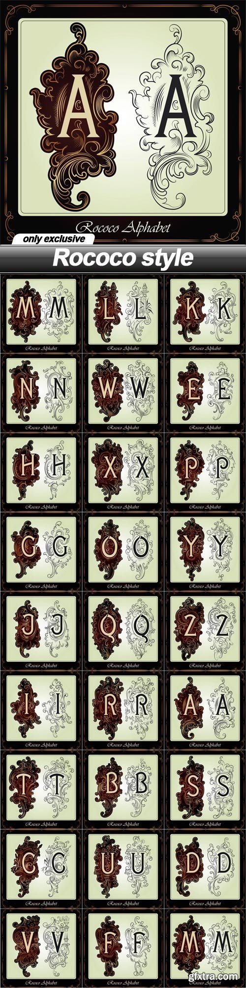 Rococo style - 26 EPS Rococo style - 26 EPS