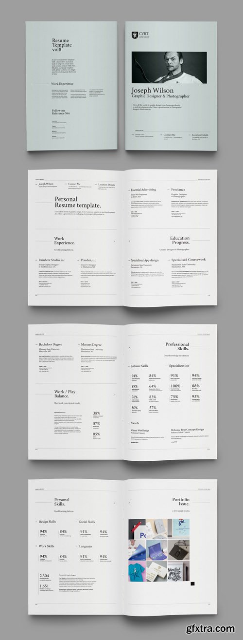 Simple Resume Template vol 8