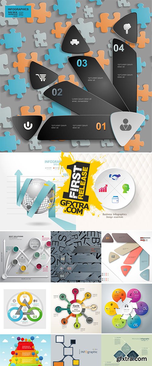 Stock vector Business infographics template for presentation