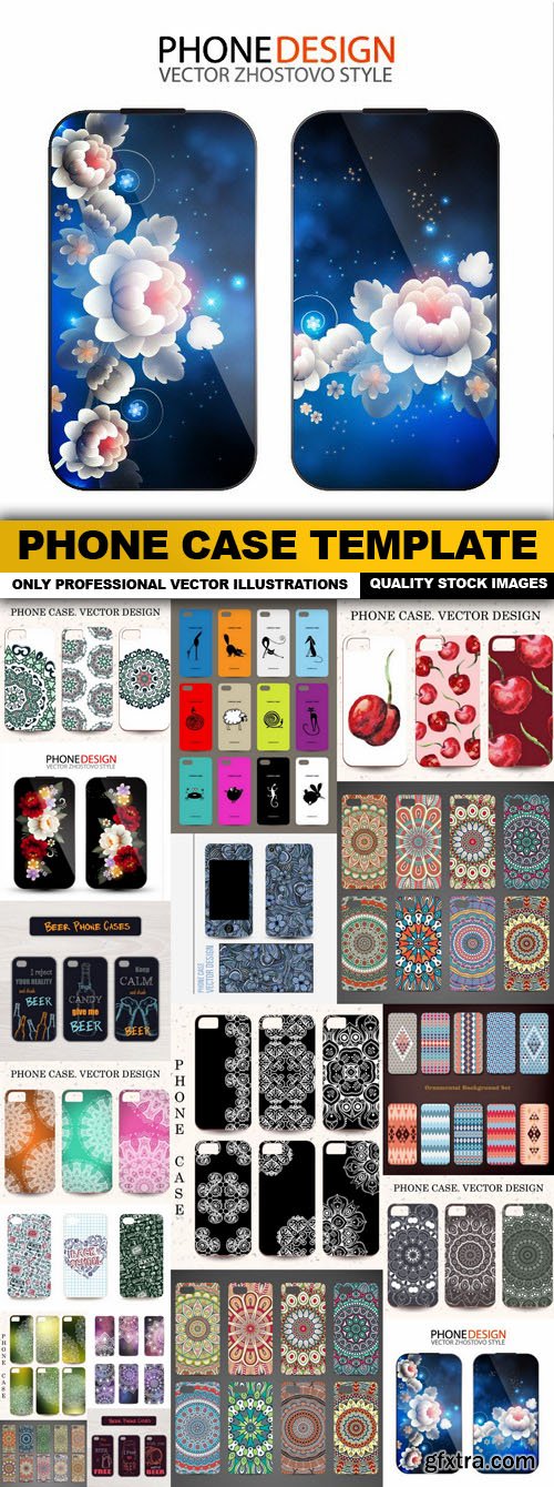 Phone Case Template - 18 Vector