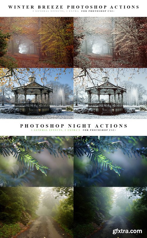 Photoshop Actions - Winter Breeze & Night