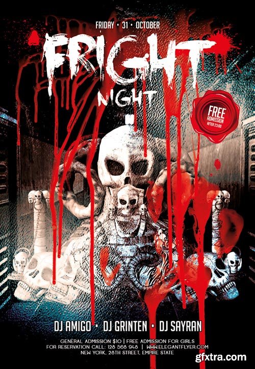 Fright Night Flyer Template + Facebook Cover