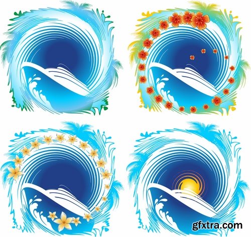Collection of vector drawing a picture for T-shirts for children 2-25 EPS