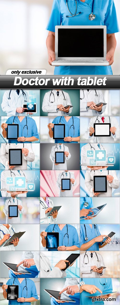 Doctor with tablet - 25 UHQ JPEG