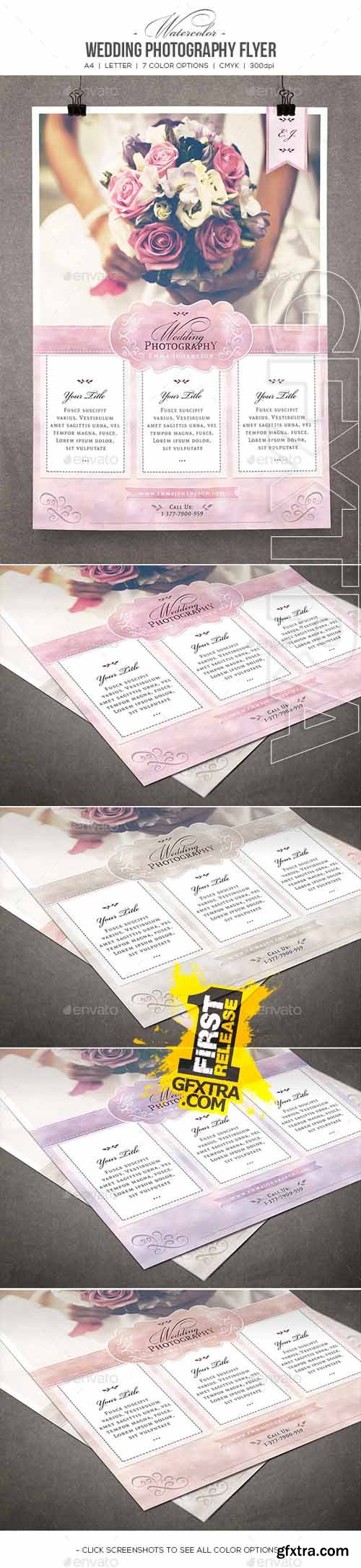 Watercolor Wedding Photography Flyer 10573483 Watercolor Wedding Photography Flyer 10573483