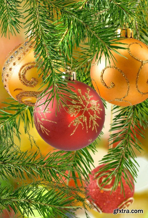 Christmas balls on the christmas tree, 15 x UHQ JPEG Christmas balls on the christmas tree, 15 x UHQ JPEG