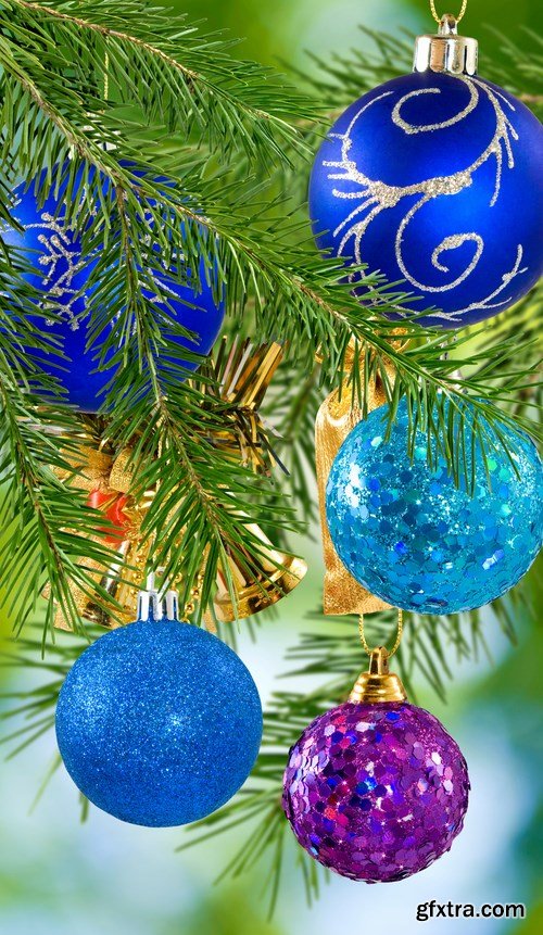 Christmas balls on the christmas tree, 15 x UHQ JPEG Christmas balls on the christmas tree, 15 x UHQ JPEG