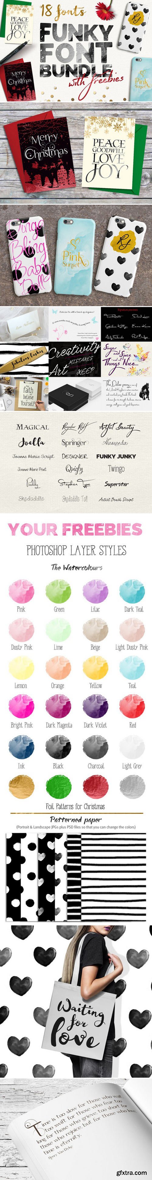 CM - Funky Font Bundle + Extras 414940