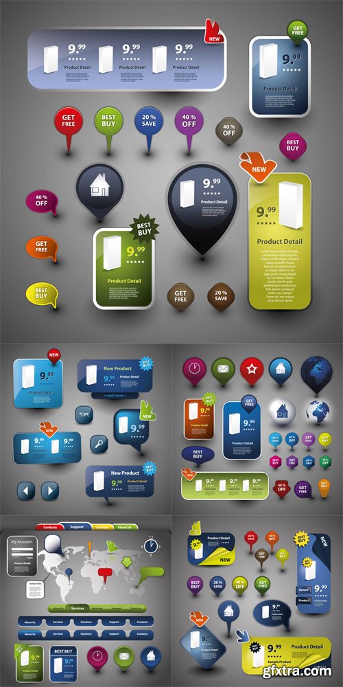 Website Elements Vector Set Website Elements Vector Set