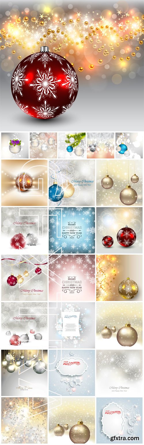 Merry Christmas, New Year vector, backgrounds, tree, garland, winter