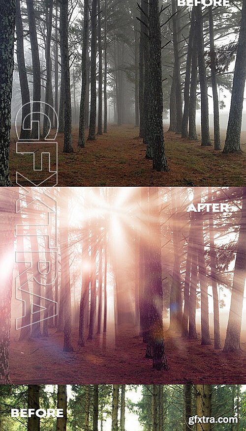 GraphicRiver - Rays of Light Photoshop Action 13356073