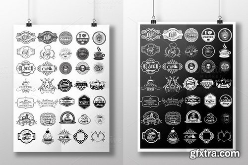 CM - 35 Coffee, Cafe &amp; Cake Logo Bundle 394804