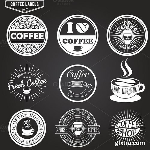 CM - 35 Coffee, Cafe &amp; Cake Logo Bundle 394804