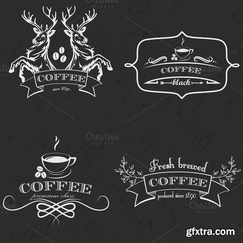 CM - 35 Coffee, Cafe &amp; Cake Logo Bundle 394804