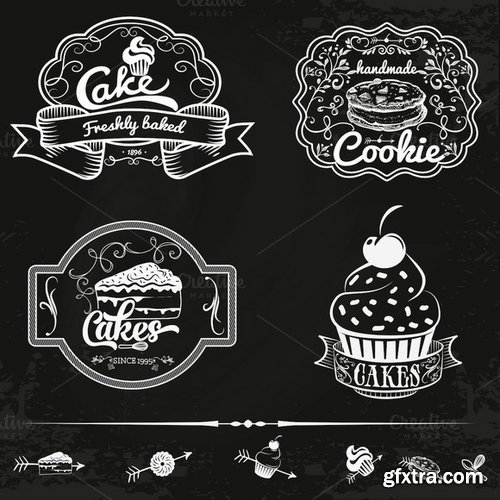 CM - 35 Coffee, Cafe &amp; Cake Logo Bundle 394804