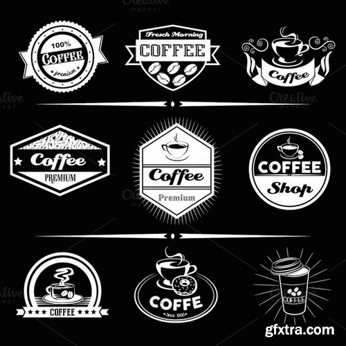 CM - 35 Coffee, Cafe &amp; Cake Logo Bundle 394804
