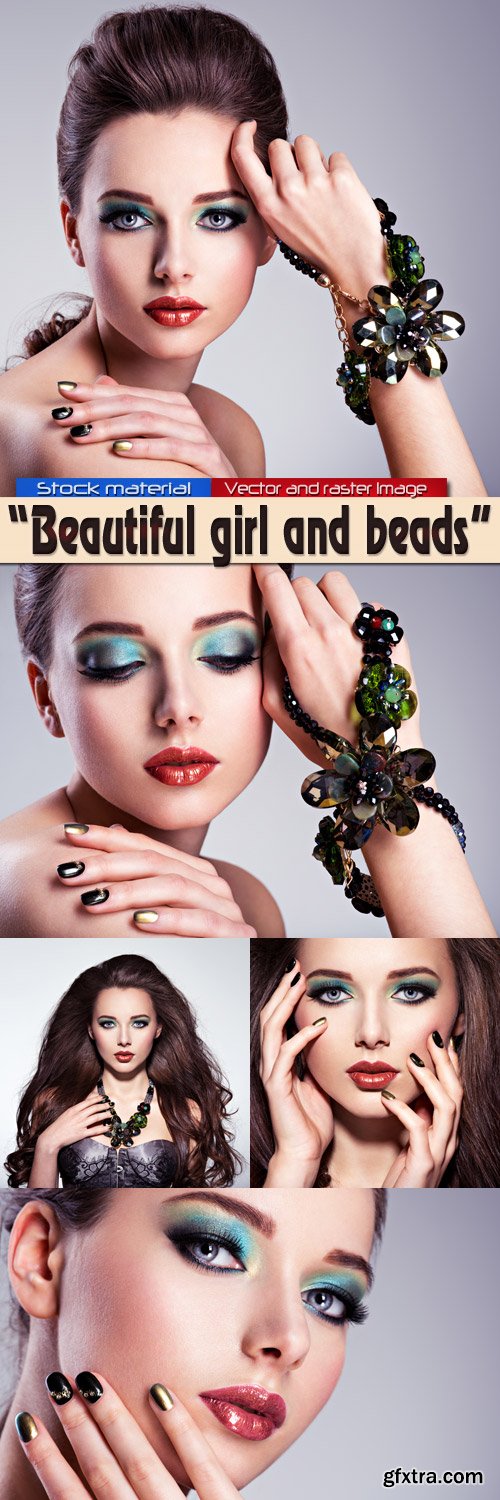 Beautiful girl and beads