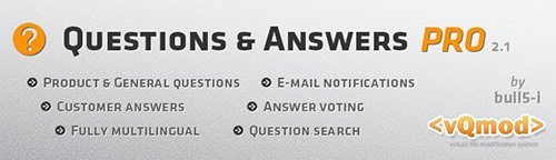 Questions & Answers PRO  v2.1.0 - Ask a question / FAQ - Extension For OpenCart 2.0.1