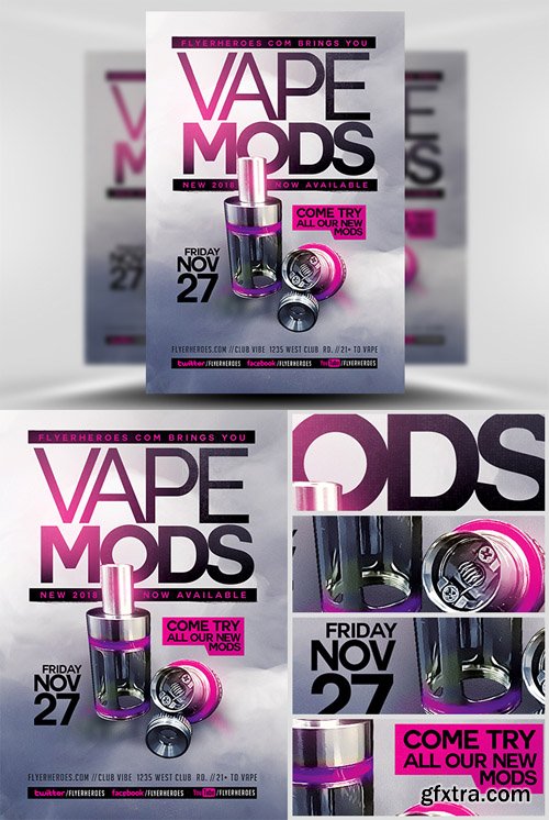 Vape Mods Flyer Template
