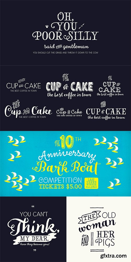 HMS Gilbert Font Family - 13 FONTS $455