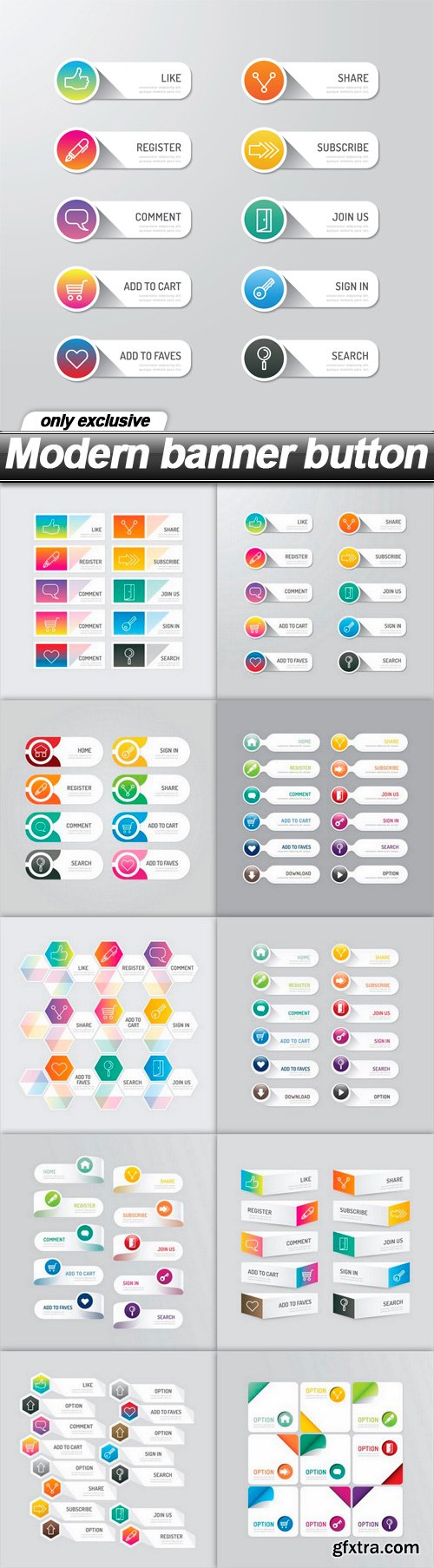 Modern banner button - 10 EPS Modern banner button - 10 EPS