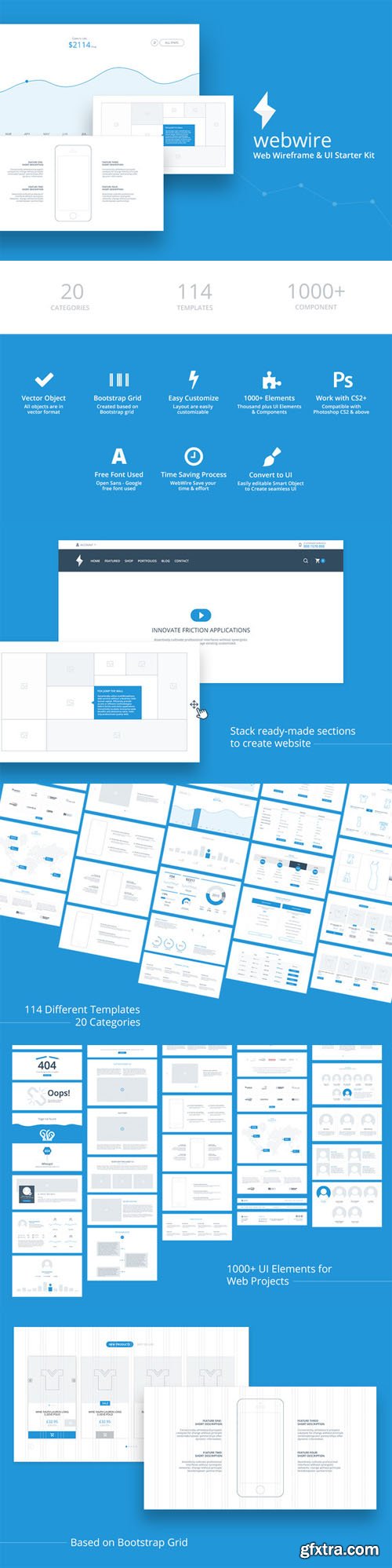 WebWire - Wireframe &amp; UI Starter Kit