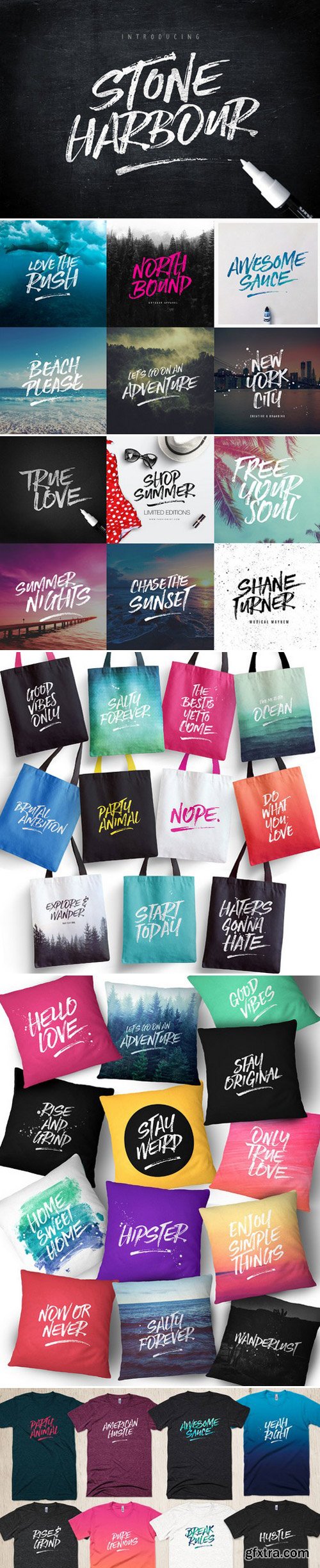 CM - Stone Harbour Brush Font + Extras 426916