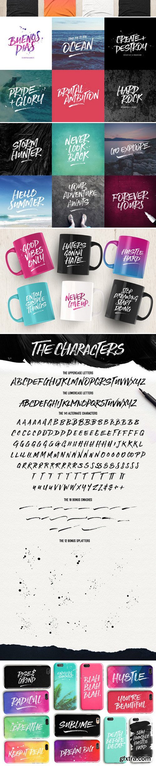 CM - Stone Harbour Brush Font + Extras 426916