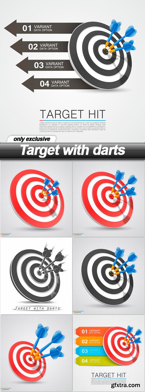 Target with darts - 7 EPS Target with darts - 7 EPS