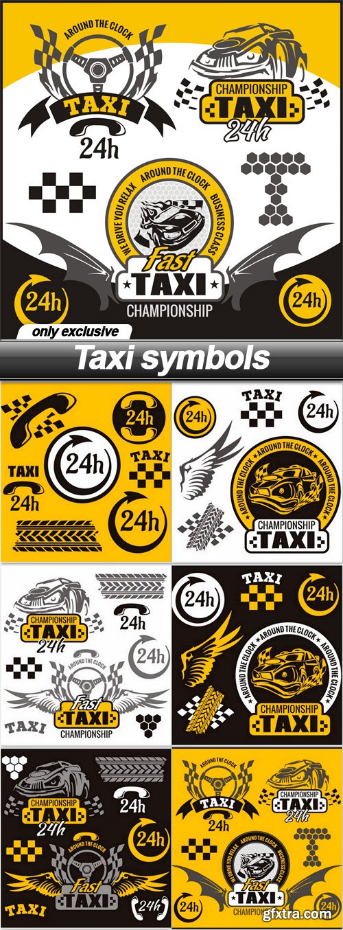 Taxi symbols - 7 EPS Taxi symbols - 7 EPS