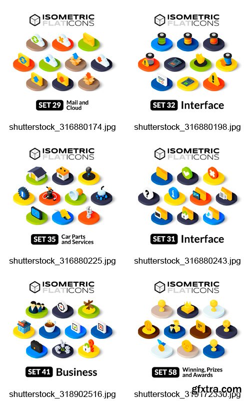 Amazing SS - Isometric Flat Icons, 25xEPS Amazing SS - Isometric Flat Icons, 25xEPS