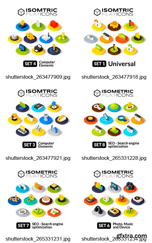 Amazing SS - Isometric Flat Icons, 25xEPS Amazing SS - Isometric Flat Icons, 25xEPS