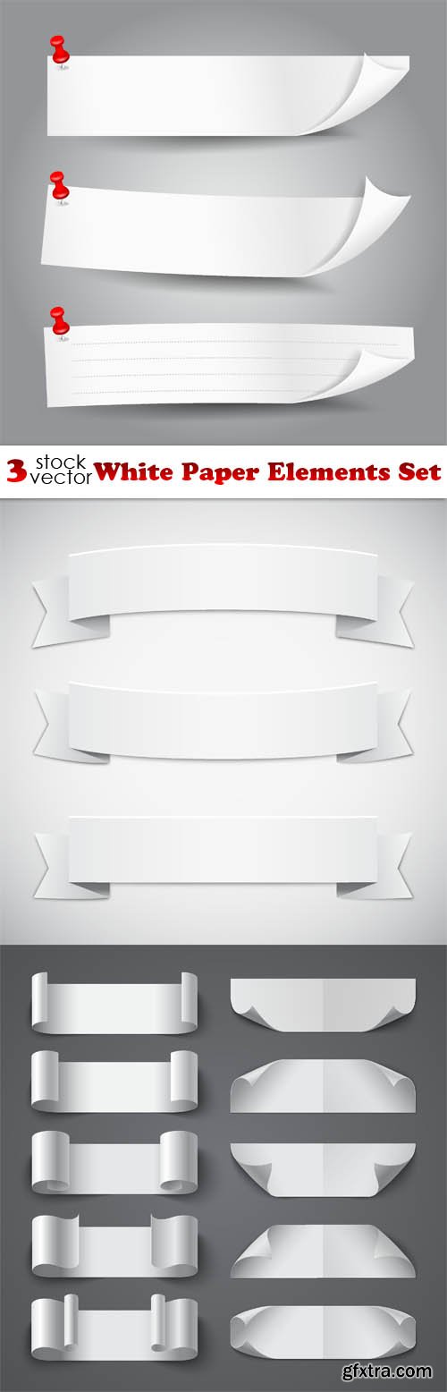 Vectors - White Paper Elements Set