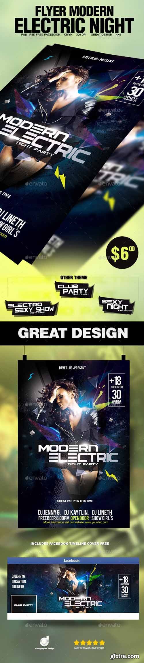 Flyer Modern Electric Night 12418407