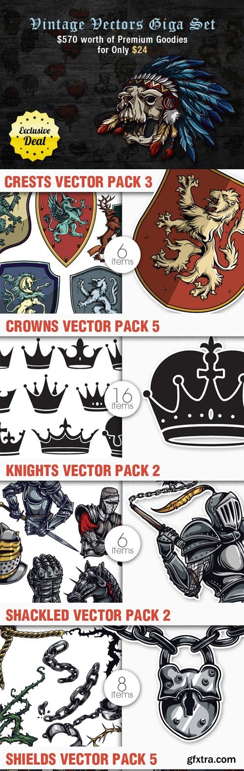 InkyDeals - Vintage Vectors Giga Set