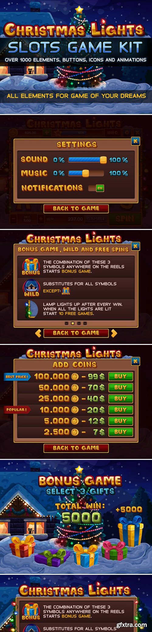 CM - Christmas lights slots game kit 431548