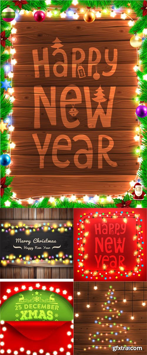 Christmas Lights Vector Set