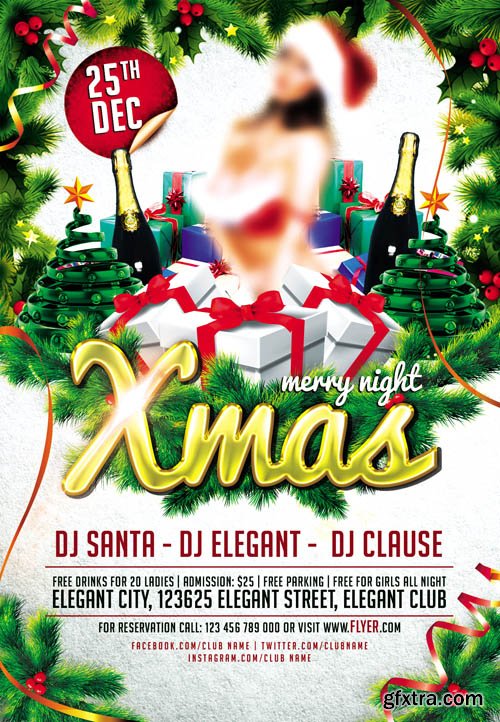 Xmas Party &ndash; Flyer PSD Template + Facebook Cover