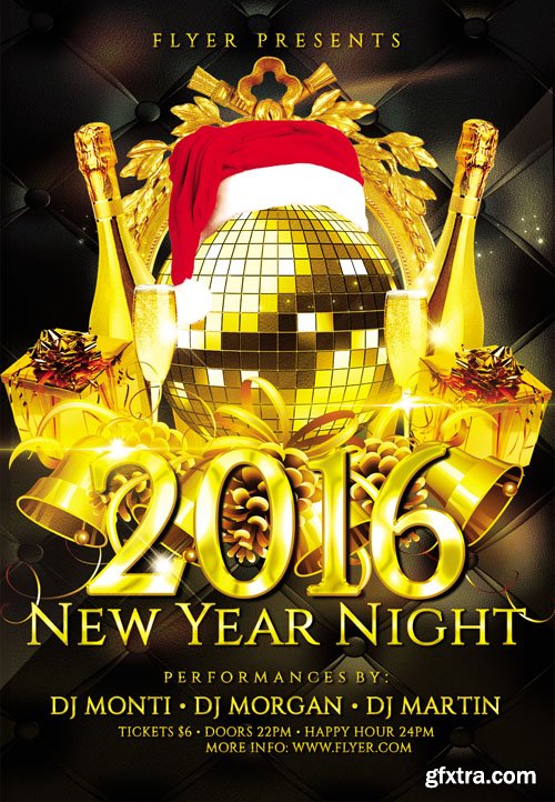 2016 New Year Party – Flyer PSD Template + Facebook Cover 2016 New Year Party – Flyer PSD Template + Facebook Cover