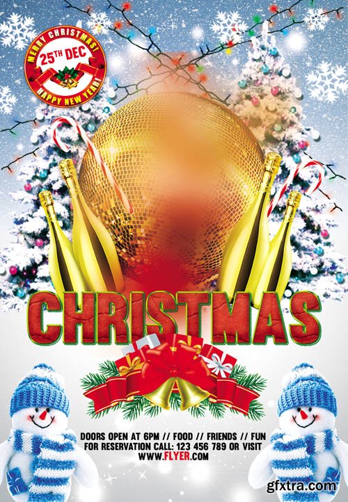 Christmas Party &ndash; Flyer PSD Template + Facebook Cover