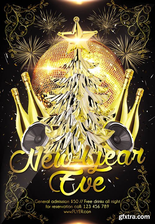 New Year Eve – Flyer PSD Template + Facebook Cover New Year Eve – Flyer PSD Template + Facebook Cover