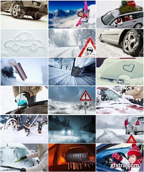 Winter Tire, Winter Car, Crash, Car Accident, Snow Road 25xJPG