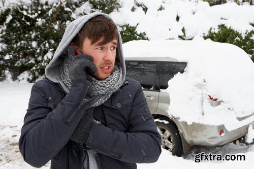 Winter Tire, Winter Car, Crash, Car Accident, Snow Road 25xJPG