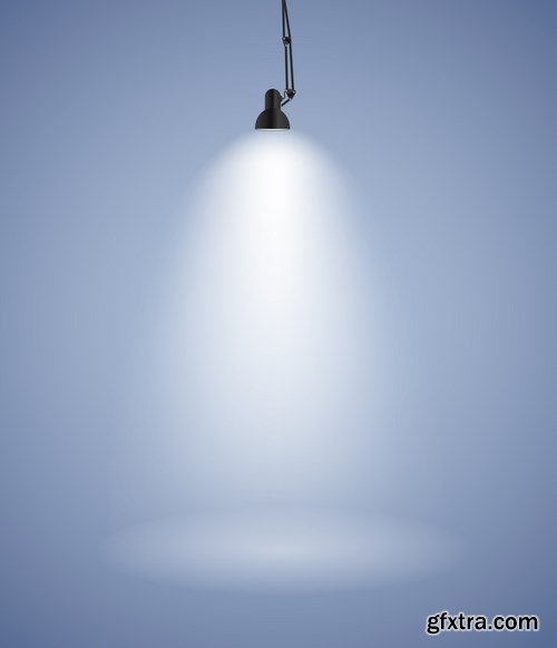 Background with Lighting Lamp - 20 EPS
