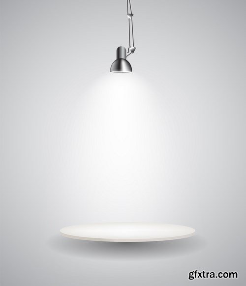 Background with Lighting Lamp - 20 EPS