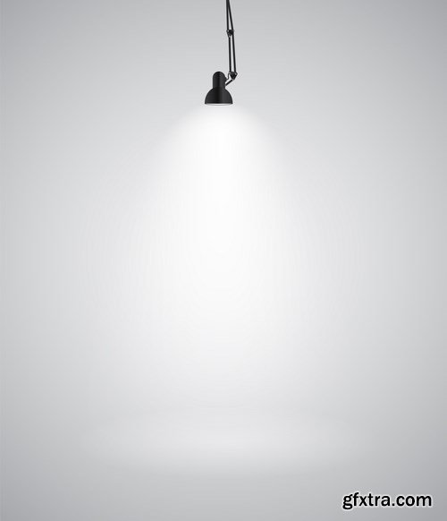 Background with Lighting Lamp - 20 EPS