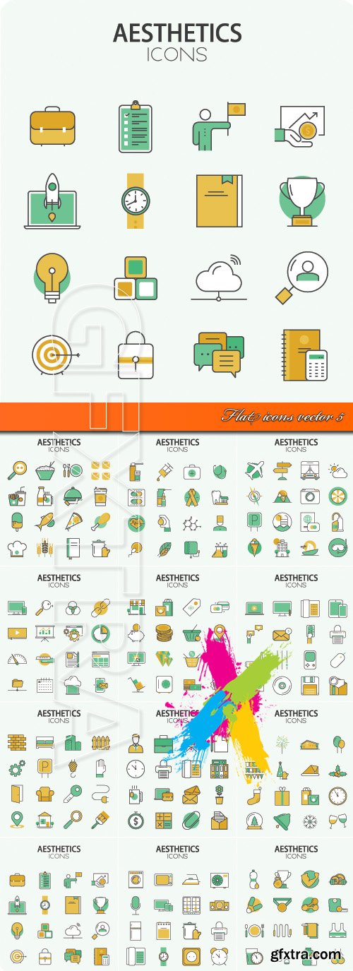 Flat icons vector 5